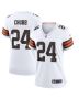 Nick Chubb 24 Cleveland Browns Women Game Jersey – White