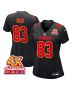 Noah Gray 83 Kansas City Chiefs Super Bowl LVIII Champions 4X Fashion Game Women Jersey – Carbon Black
