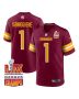 Noah Igbinoghene 1 Washington Commanders Super Bowl LIX Champions Patch Game Men Jersey – Burgundy