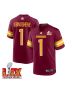 Noah Igbinoghene #1 Washington Commanders Super Bowl LIX Jersey – Men’s – Burgundy