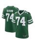 Olu Fashanu 74 New York Jets Team Game Men Jersey – Legacy Green
