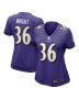 Owen Wright 36 Baltimore Ravens Women’s Game Jersey – Purple