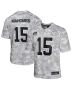 Patrick Mahomes 15 Kansas City Chiefs 2024 Salute to Service Game YOUTH Jersey – Arctic Camo
