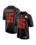 Patrick Mahomes 15 Kansas City Chiefs Super Bowl LIX Fashion Game Jersey – Carbon Black