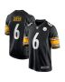 Patrick Queen 6 Pittsburgh Steelers Game Men Jersey – Black
