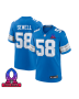 Penei Sewell 58 Detroit Lions 2025 Pro Bowl Patch Game Men Jersey – Blue