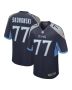 Peter Skoronski 77 Tennessee Titans Game Men Jersey – Navy
