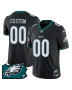 Philadelphia Eagles Pennsylvania State Map Patch Game Men Custom Jersey – Black