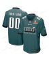 Philadelphia Eagles Super Bowl LIX Champions Big Eagles Game Men Custom Jersey – Midnight Green