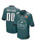 Philadelphia Eagles Super Bowl LIX Champions Game Men Custom Jersey – Midnight Green