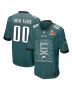 Philadelphia Eagles Super Bowl LIX Champions Roster Autograph Signing Game Men Jersey – Midnight Green