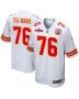 Prince Tega Wanogho 76 Kansas City Chiefs AFC Champions Patch Game Men Jersey – White