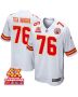 Prince Tega Wanogho 76 Kansas City Chiefs Super Bowl LVIII Champions 4X Game Men Jersey – White
