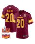 Quan Martin 20 Washington Commanders Super Bowl LIX Champions Patch Game Men Jersey – Burgundy