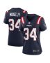 Quandre Mosely 34 New England Patriots Women Home Game Jersey – Navy