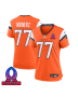 Quinn Meinerz 77 Denver Broncos 2025 Pro Bowl Patch Women Game Jersey – Orange