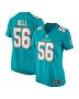 Quinton Bell 56 Miami Dolphins Game Women Jersey – Aqua
