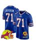 Quinton Jefferson 71 Buffalo Bills Super Bowl LIX New Orleans Patch Game Men Jersey – Royal