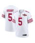 Randy Gregory 5 San Francisco 49ers NFC Champions Patch Game Men Jersey – White