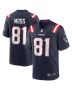 Randy Moss 81 New England Patriots Men Game Retired Jersey – Navy