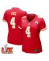 Rashee Rice #4 Kansas City Chiefs Super Bowl LIX Women’s Jersey – Red