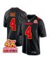 Rashee Rice 4 Kansas City Chiefs Super Bowl LVIII Champions 4X Fashion Game Men Jersey – Carbon Black