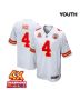 Rashee Rice 4 Kansas City Chiefs Super Bowl LVIII Champions 4X Game YOUTH Jersey – White