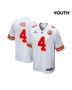 Rashee Rice 4 Kansas City Chiefs Super Bowl LVIII Patch Game YOUTH Jersey – White