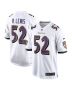 Ray Lewis 52 Baltimore Ravens Men Retired Game Jersey – White