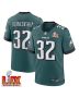 Reed Blankenship #32 Philadelphia Eagles Super Bowl LIX Jersey – Men’s – Midnight Green