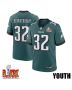 Reed Blankenship #32 Philadelphia Eagles Super Bowl LIX YOUTH Jersey – Midnight Green