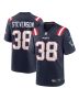Rhamondre Stevenson 38 New England Patriots Men Game Jersey – Navy