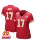 Richie James 17 Kansas City Chiefs Super Bowl LVIII Champions 4X Game Women Jersey – Red