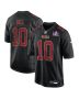 Ronnie Bell 10 San Francisco 49ers Super Bowl LVIII Patch Fashion Game Men Jersey – Carbon Black