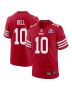 Ronnie Bell 10 San Francisco 49ers Super Bowl LVIII Patch Game Men Jersey – Scarlet
