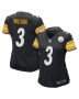 Russell Wilson 3 Pittsburgh Steelers Game Women Jersey – Black