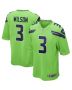 Russell Wilson 3 Seattle Seahawks Men Alternate Game Jersey – Neon Green
