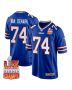 Ryan Van Demark 74 Buffalo Bills Super Bowl LIX Champions Patch Game Men Jersey – Royal