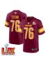 Sam Cosmi #76 Washington Commanders Super Bowl LIX Jersey – Men’s – Burgundy