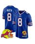 Sam Martin 8 Buffalo Bills Super Bowl LIX New Orleans Patch Game Men Jersey – Royal