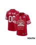 San Francisco 49ers Super Bowl LVIII Thanks For Memories Game Custom YOUTH Jersey – Scarlet