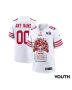 San Francisco 49ers Super Bowl LVIII Thanks For Memories Game Custom YOUTH Jersey – White