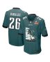 Saquon Barkley 26 Philadelphia Eagles ‘Barkley No Bite’ Game Men Jersey – Midnight Green