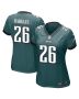Saquon Barkley 26 Philadelphia Eagles Game Women Jersey – Midnight Green