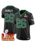 Saquon Barkley 26 Philadelphia Eagles Kelly Green Super Bowl Champions LIX Patch Vapor Limited Jersey – Black