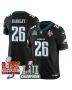 Saquon Barkley 26 Philadelphia Eagles LII-LIX Super Bowl Champions Vapor Limited Jersey – Black