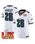 Saquon Barkley 26 Philadelphia Eagles Super Bowl Champions LIX Patch Vapor Limited Jersey – White