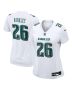 Saquon Barkley 26 Philadelphia Eagles Women’s Fashion Game Jersey – Tundra White