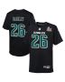 Saquon Barkley 26 Philadelphia Eagles Youth Super Bowl LIX Patch Fashion Game Player Jersey – Carbon Black