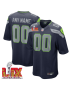 Seattle Seahawks Super Bowl LIX Patch Game Men Custom Jersey – College Navy
